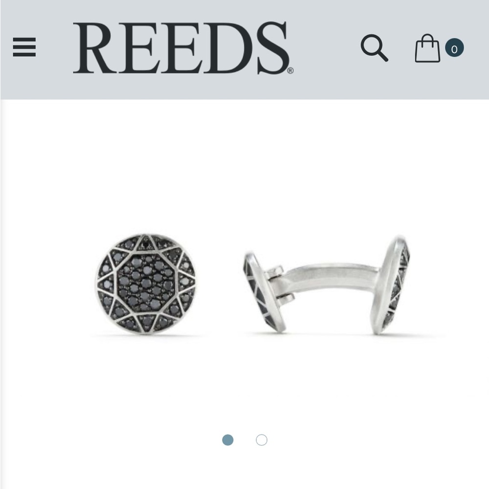 David Yurman Pavé Cufflinks with Black Diamonds sterling silver - Picture 7 of 8